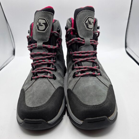 Foxelli Womens Size 10 Gray Pink Hiking Boots Camping Outdoors Trails Summer - Picture 2 of 13